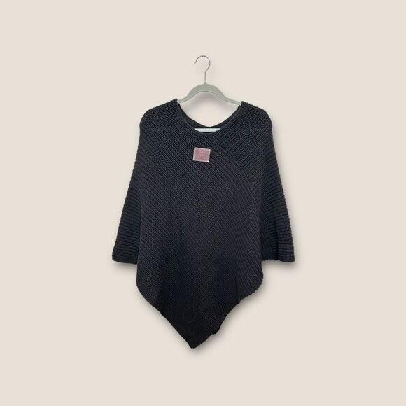 Love Your Melon Charcoal Knit Shawl One Size - Picture 1 of 3